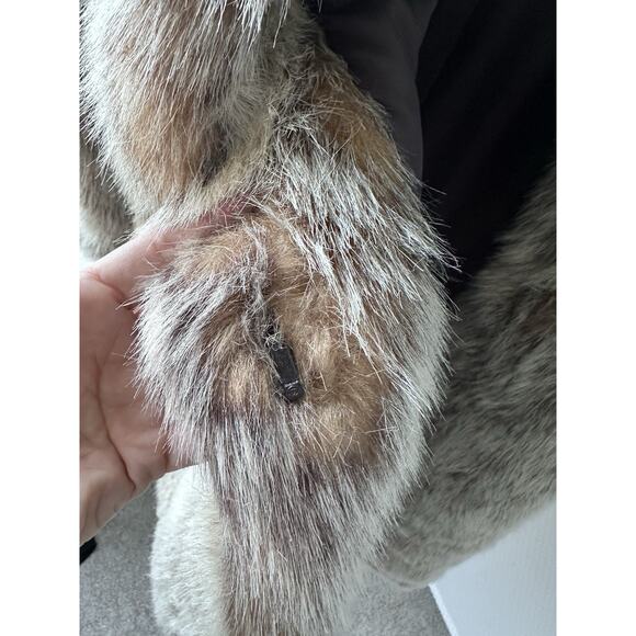SCANDINAVIAN FOX FAUX FUR Unisex COAT NEW XL VINTAGE - Picture 15 of 16